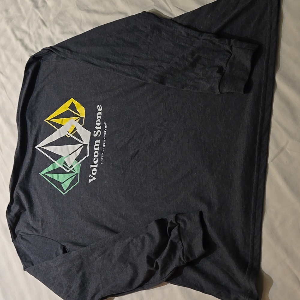 NWT Men's Volcom "ICE EYES L/S T-SHIRT". Size XL. Charcoal Heather Tee - Picture 11 of 12